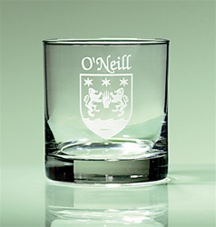 Irish Coat-of-Arms Tumbler Glass-- set of 4 Irish Coat-of-Arms Tumbler Glass-- set of 4